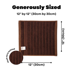 Caimla 100% Bamboo Face Towel - (Pack of 3 Brown, White & Blue)