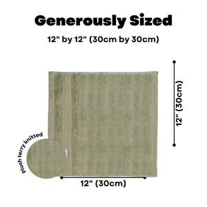 Caimla Premium 100% Bamboo Face Towel -  (Pack of 3 Beige, White & Green)