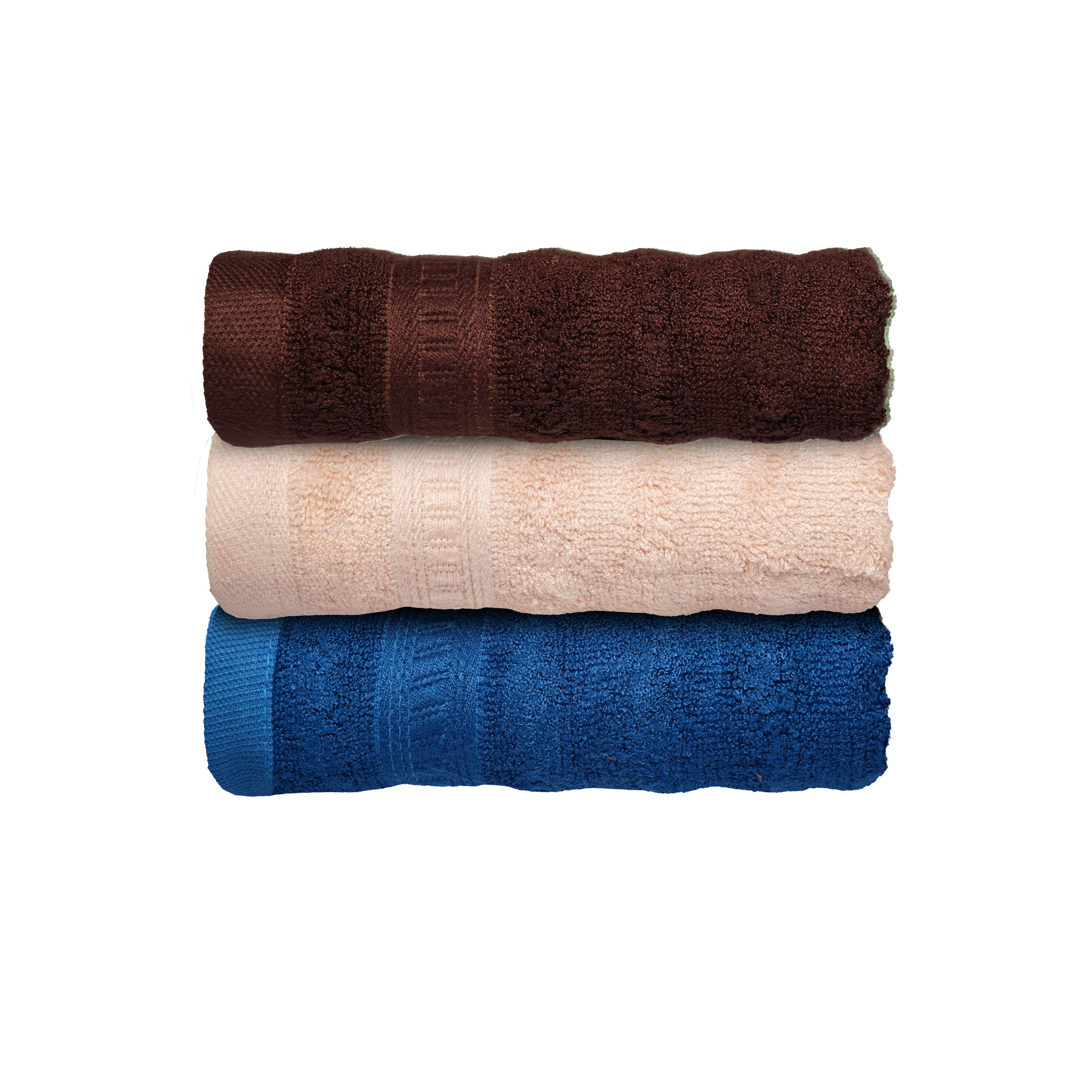 Caimla Luxury 100% Bamboo Face Towel - Ultra-Gentle, Skin-Friendly, and Antibacterial - Ideal for Makeup Removal, Spa, and Everyday Use | 12 X 12 Inches | 550 GSM (Pack of 3 Brown, Beige & Blue)