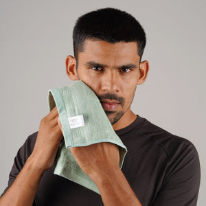 Caimla Premium 100% Bamboo Face Towel -  (Pack of 3 Beige, White & Green)