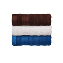 Caimla 100% Bamboo Face Towel - (Pack of 3 Brown, White & Blue)