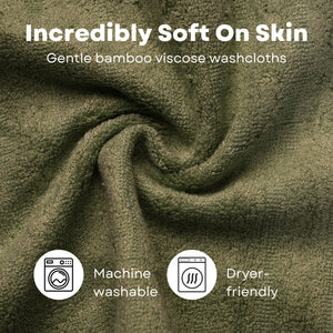 Caimla Premium 100% Bamboo Face Towel -  (Pack of 3 Beige, White & Green)